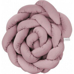 BELISIMA Ochranná zástěra do postýlky Vrkoč Velvet Dark Pink 230x15 cm