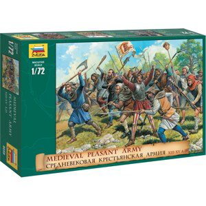 Vojenské hry (AoB) figurky 8059 Středověká rolnická armáda (1:72)