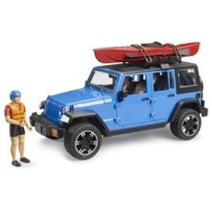 BRUDER 2529 Jeep Wrangler Rubicon s kajakem a figurkou