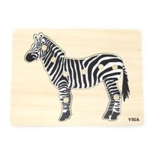 VIGA Lamps Dřevěná montessori vkládačka - zebra