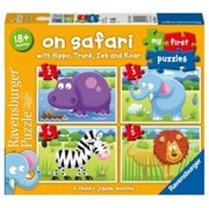 RAVENSBURGER Moje první puzzle: Na safari 4v1 2,3,4,5 dílků