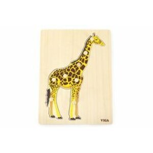 VIGA Lamps Dřevěná montessori vkládačka - žirafa