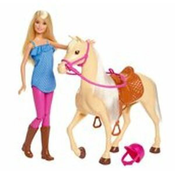 Mattel Barbie panenka s koňem FXH13