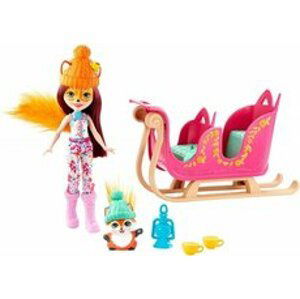 Mattel Enchantimals Herní set Zimní sáně GJX31