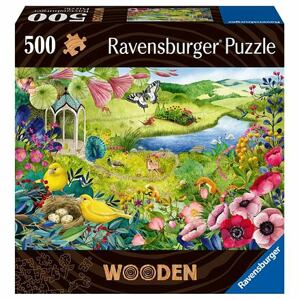 Ravensburger Dřevěné puzzle Divoká zahrada 500 dílků