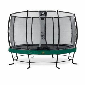 EXIT Elegantní trampolína Premium ø366cm s bezpečnostní sítí Deluxe - zelená