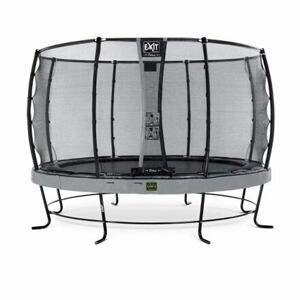 EXIT Elegantní trampolína Premium ø366cm s bezpečnostní sítí Deluxe - šedá