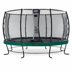 EXIT Elegantní prémiová trampolína ø427cm s bezpečnostní sítí Deluxe - zelená