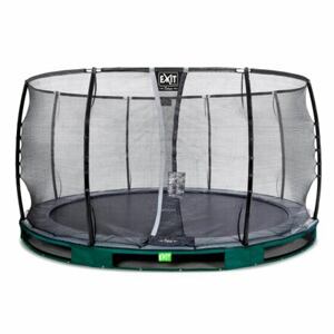 EXIT Elegant Premium pozemní trampolína ø427cm s bezpečnostní sítí Deluxe - zelená