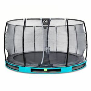 EXIT Elegant Premium pozemní trampolína ø427cm s bezpečnostní sítí Deluxe - modrá