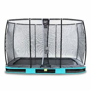 EXIT Elegant Premium pozemní trampolína 244x427cm s bezpečnostní sítí Deluxe - modrá