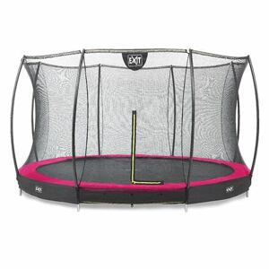 EXIT TOYS Silhouette pozemní trampolína ø427cm s ochrannou sítí - růžová