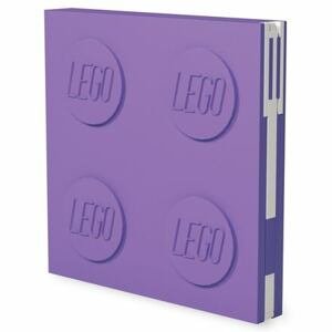 LEGO Zápisník s gelovým perem jako klipem - světle fialový
