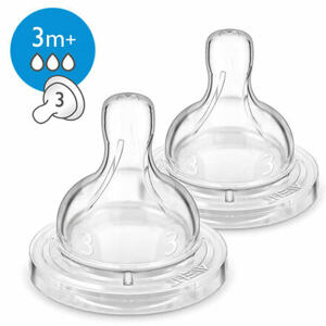 AVENT Dudlík Anti-colic/Classic+ 3 střední průtok, 2 ks