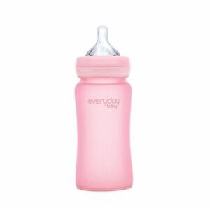 Everyday Baby láhev sklo odolnější proti rozbití 240 ml Rose Pink