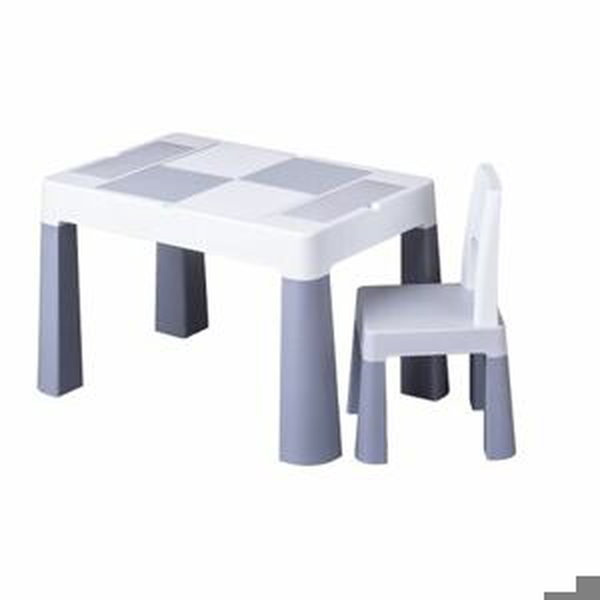 TEGA BABY Sada nábytku pro děti Multifun - stoleček a židlička - šedá