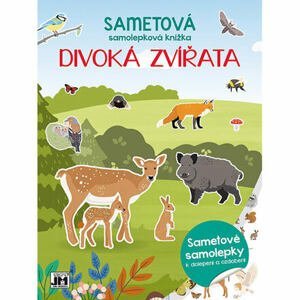 JIRI MODELS Sametová samolepková knížka/ Divoká zvířata