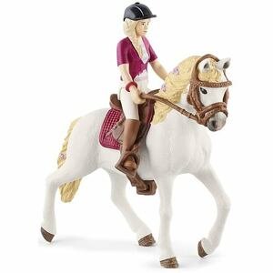 Schleich Blondýna Sofia s pohyblivými klouby na koni