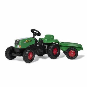 Rolly Toys  Šlapací traktor Kid s vlečkou - zeleno-červený