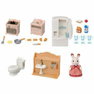 Sylvanian Families Nábytek - startovací set nábytků a "chocolate" králík mamka