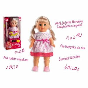 TEDDIES VYH 00514005 - Panenka Barunka chodící a zpívající plast 42cm na baterie se zvukem - poškoz