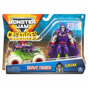 106055108 MONSTER JAM KOVOVÉ AUTO S FIGURKOU - poškozený obal