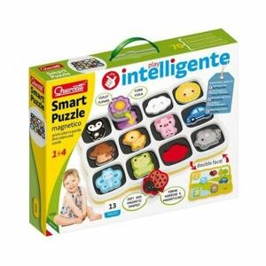 Quercetti Smart Puzzle magnetico first colors and words – magnetická skládačka