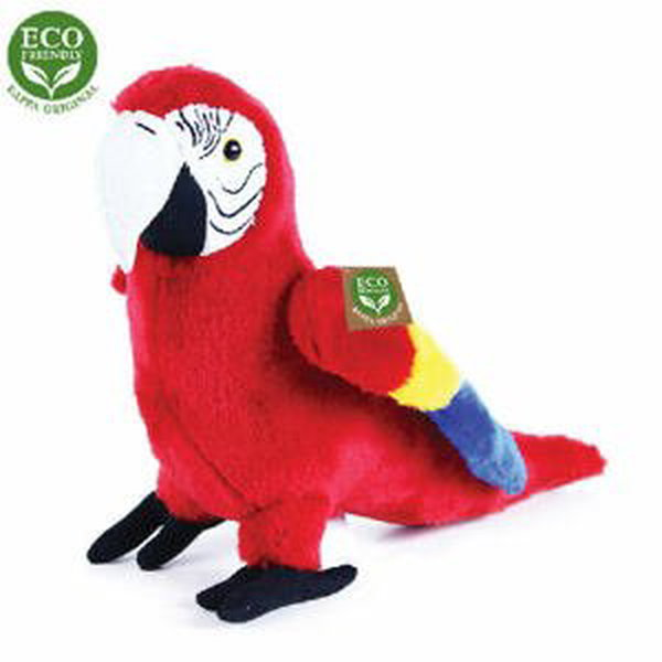 Plyšový papoušek červený Ara Arakanga 24 cm ECO-FRIENDLY