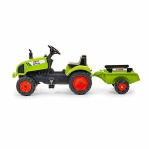 FALK Šlapací traktor Claas Arion s vlečkou a otevírací kapotou
