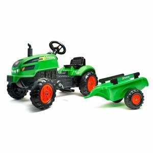 FALK Šlapací traktor X-Tractor s vlečkou a otevírací kapotou - zelená
