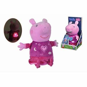 Peppa Pig 2v1 plyšový usínáček, hrající + světlo, růžový, 25 cm