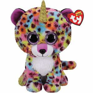 Beanie Boos GISELLE, 24 cm - barevný leopard s rohem