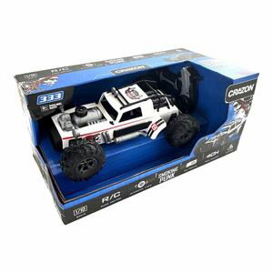 TEDDIES Auto RC buggy vypouštějící páru plast 38cm bílé 2,4GHz na bat. + dobíjecí pack