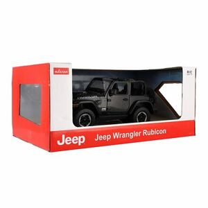 TEDDIES Auto RC Jeep Wrangler Rubicon černý plast 29cm 2,4GHz na dálk. ovl. na baterie