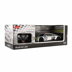 TEDDIES Auto RC Audi R8 plast 28cm stříbrné 27MHz na dálk. ovládání na baterie