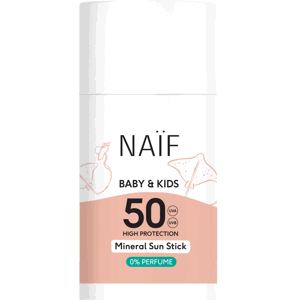 NAIF Ochranná tyčinka na opalování SPF 50 pro děti a miminka bez parfemace 36 g