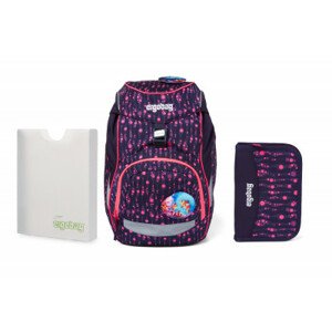 Školní set Ergobag prime Fluo mystic - batoh + penál + desky