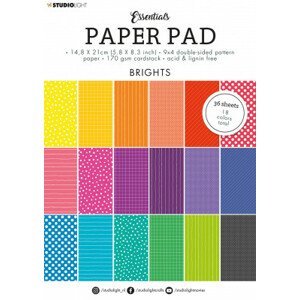 Blok oboustranných vzorovaných papírů A5 – zářivé - 36 listů