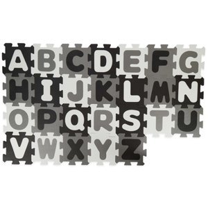 bieco Puzzle podložka Letters černá bílá