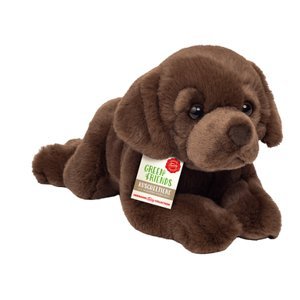 Teddy HERMANN ® Labrador ležící čokoládově hnědý 32 cm