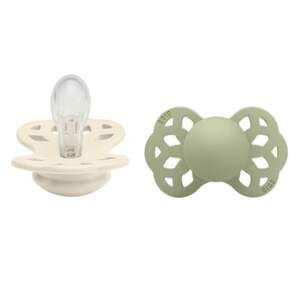 BIBS® Dudlík Infinity symetrický 0-6 měsíců Ivory/Sage 2 ks.