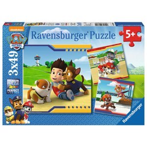 RAVENSBURGER Puzzle 3x49 dílů - Paw Patrol: Hrdinové v kožichu