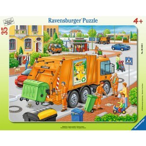 RAVENSBURGER Puzzle - Odvoz odpadu, 35 dílů