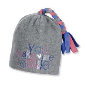 Sterntaler Girls Čepice Beanie silver melange