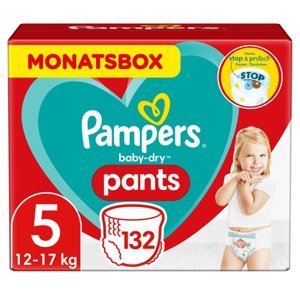 Pampers Baby-Dry Pants, velikost 5, 12-17 kg, měsíční balení (1 x 132 kalhotkových plen)