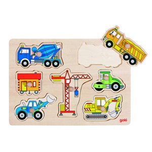 goki Puzzle stavební vozidla, 7 kusů