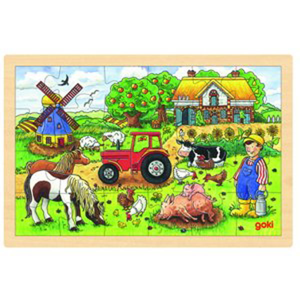 goki Puzzle inlay Müllers Farm, 24 kusů