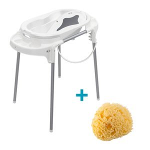 Rotho Baby design koupelnová stanice TOP bílá 4dílná a středomořská houba zdarma