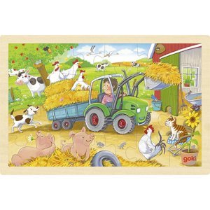 goki Vložte puzzle malý traktor