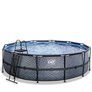 EXIT Frame Pool ø488x122cm (12v Sand filtr) - šedý